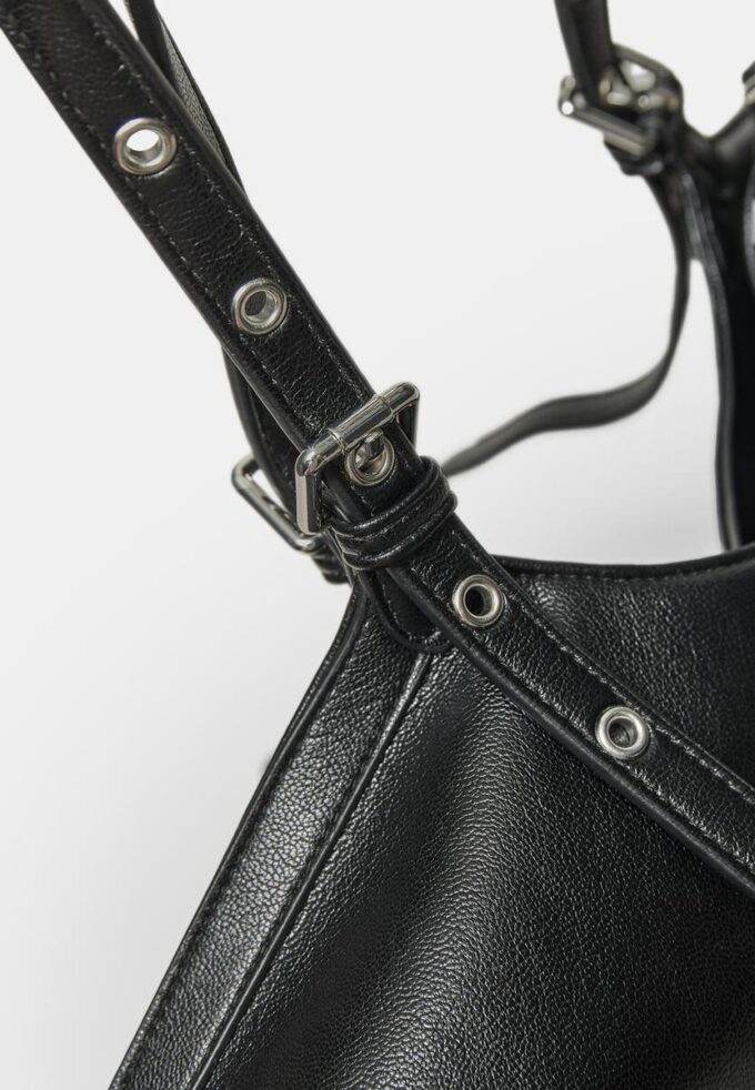 Tote Bag with Mini Buckle Detail