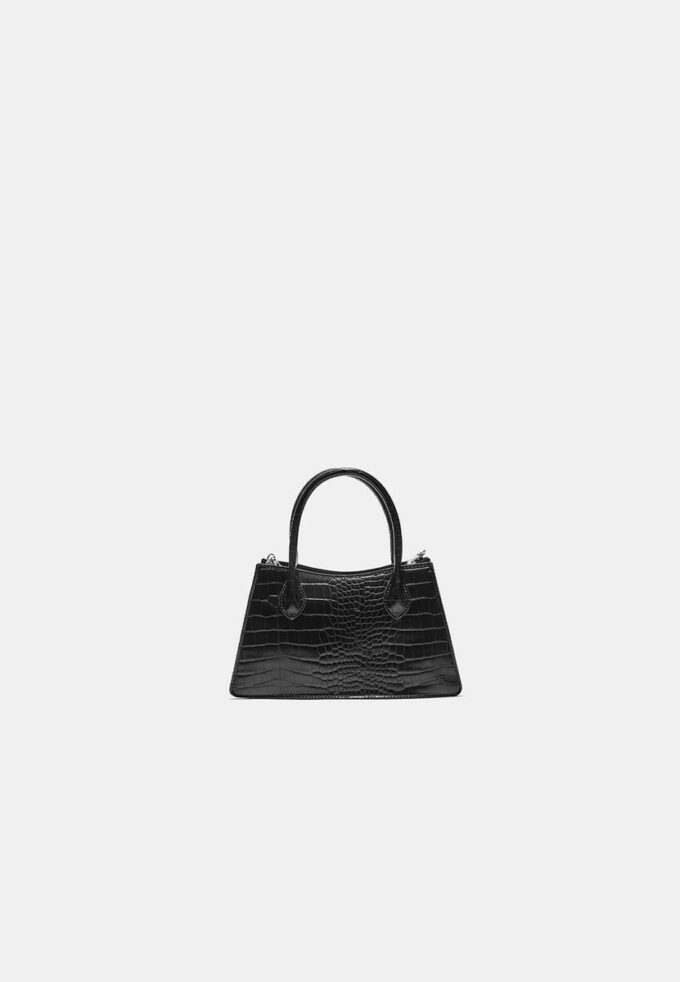 Trapeze Shoulder Bag with Coconut Effect