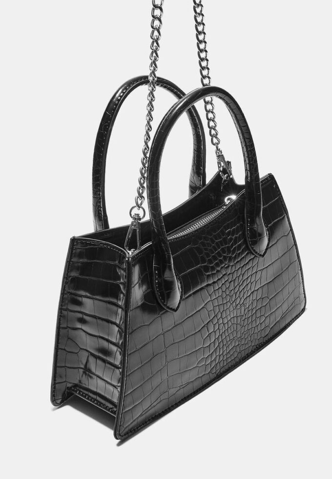 Trapeze Shoulder Bag with Coconut Effect