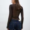 Tulle Bodysuit with Square Neckline Tulle Bodysuit with Square Neckline