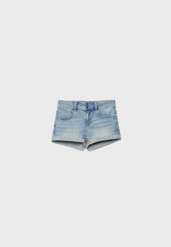 Turn-Up Hem Denim Shorts Turn-Up Hem Denim Shorts