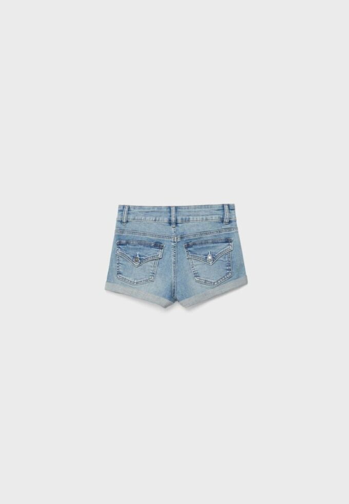 Turn-Up Hem Denim Shorts Turn-Up Hem Denim Shorts