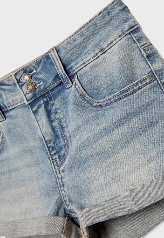 Turn-Up Hem Denim Shorts Turn-Up Hem Denim Shorts