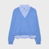 Two-Fabric Knit Jumper