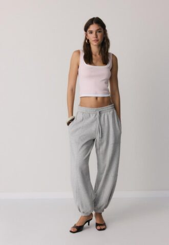 Two-Piece Effect Square Neckline Top