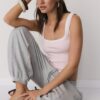 Two-Piece Effect Square Neckline Top