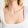 Two-Piece Effect Square Neckline Top