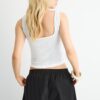 Two-Piece Effect Square Neckline Top