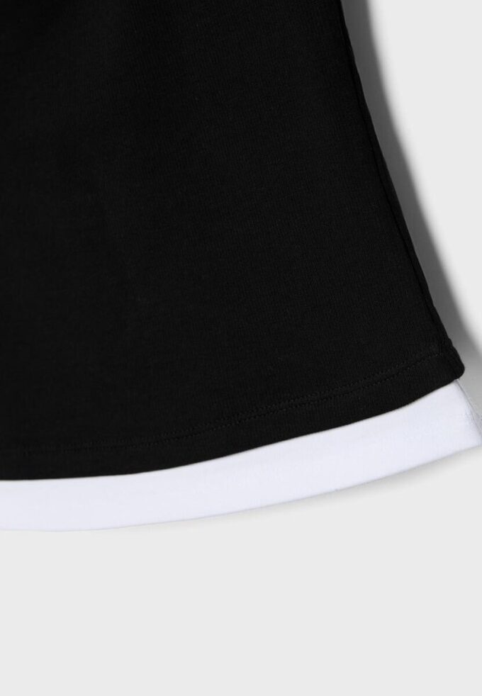 Two-Piece Effect Square Neckline Top
