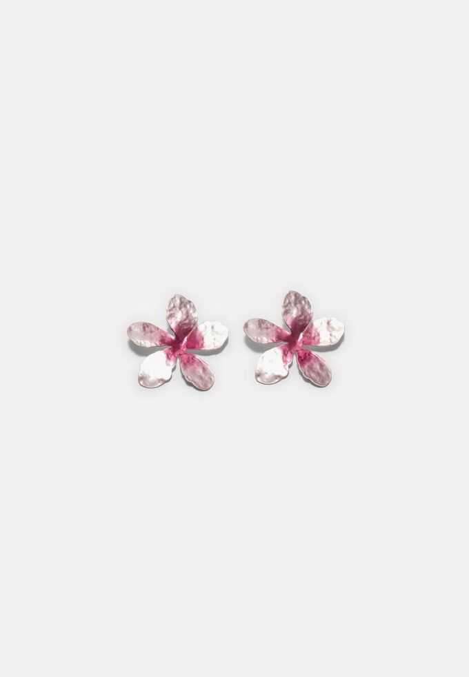 Two-Tone Flower Earrings