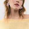 Two-Tone Flower Earrings