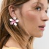 Two-Tone Flower Earrings