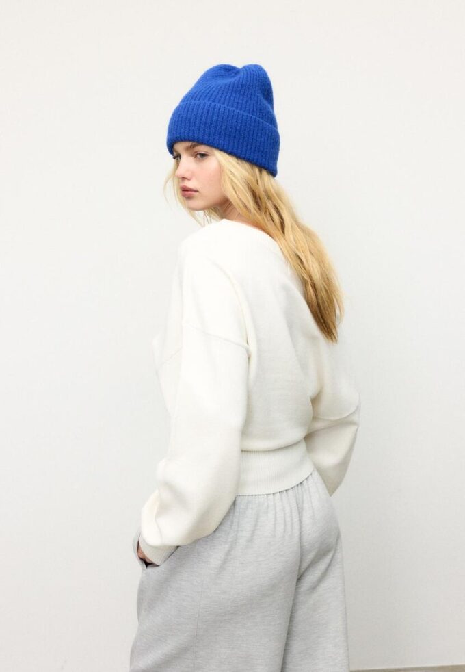 V-Neck Batwing Sleeve Jumper