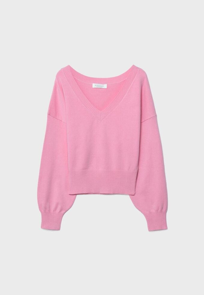 V-Neck Batwing Sleeve Jumper