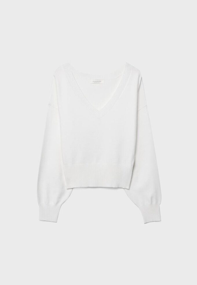 V-Neck Batwing Sleeve Jumper