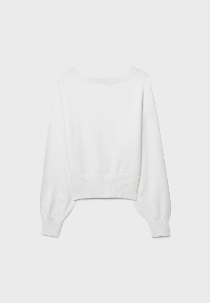 V-Neck Batwing Sleeve Jumper