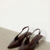 V-Neck Kitten Heel Shoes