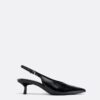 V-Neck Kitten Heel Shoes