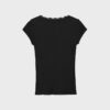 V-Neck Lace Short Sleeve T-Shirt