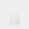 V-Neck Lace Short Sleeve T-Shirt