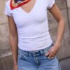 V-Neck Short Sleeve T-Shirt V-Neck Short Sleeve T-Shirt