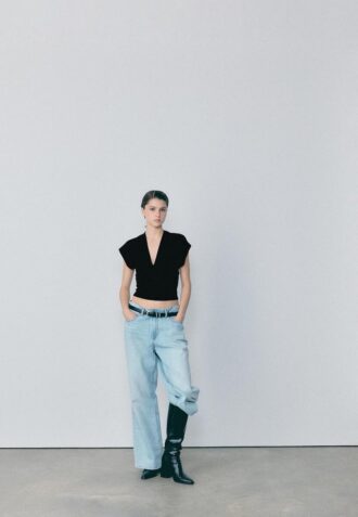 V-Neck Top with Sash