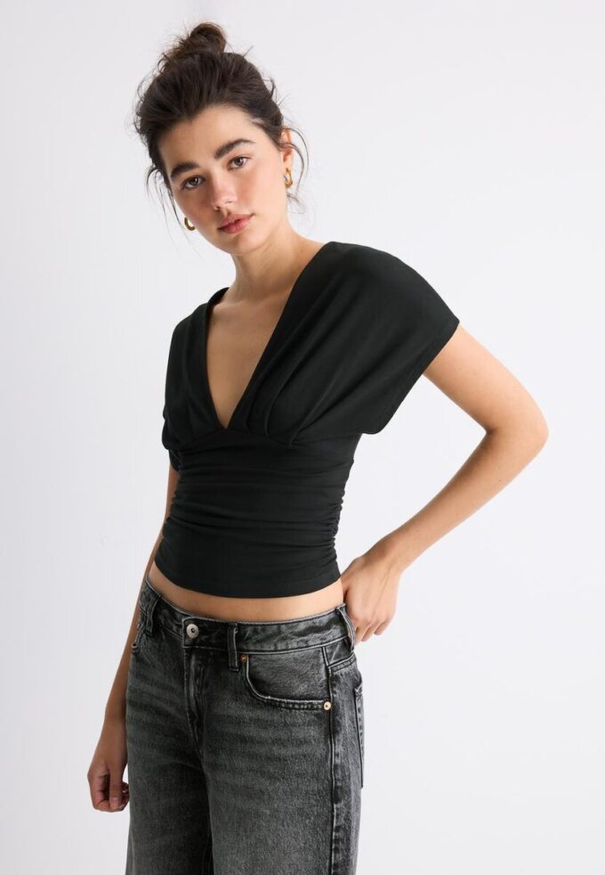 V-Neck Top with Sash