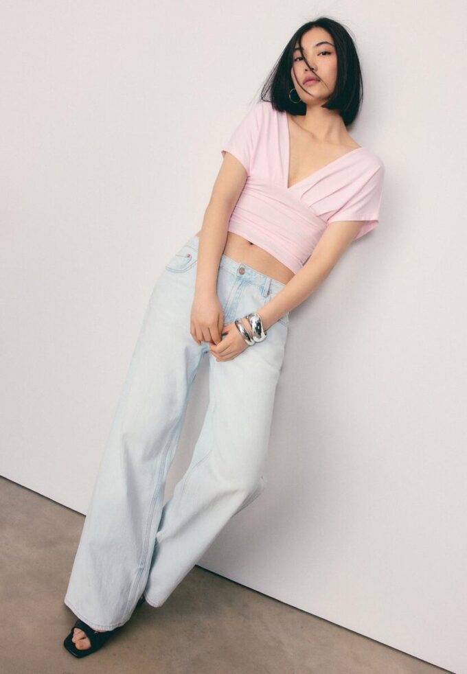 V-Neck Top with Sash