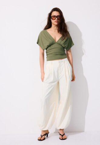 V-Neck Top with Sash