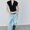 V-Neck Top with Sash
