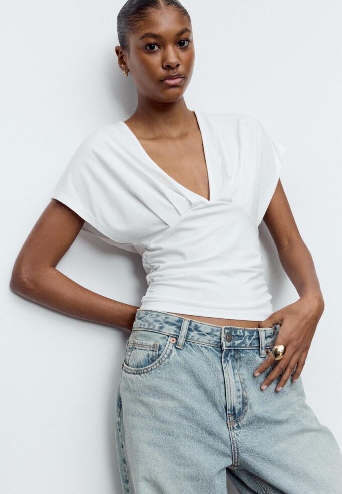 V-Neck Top with Sash