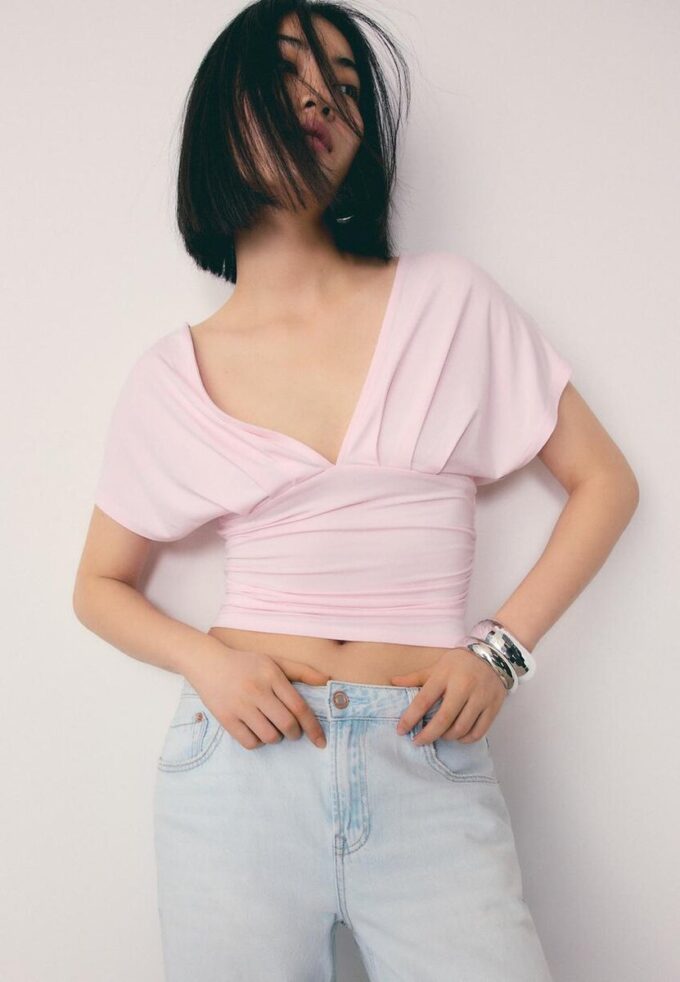 V-Neck Top with Sash