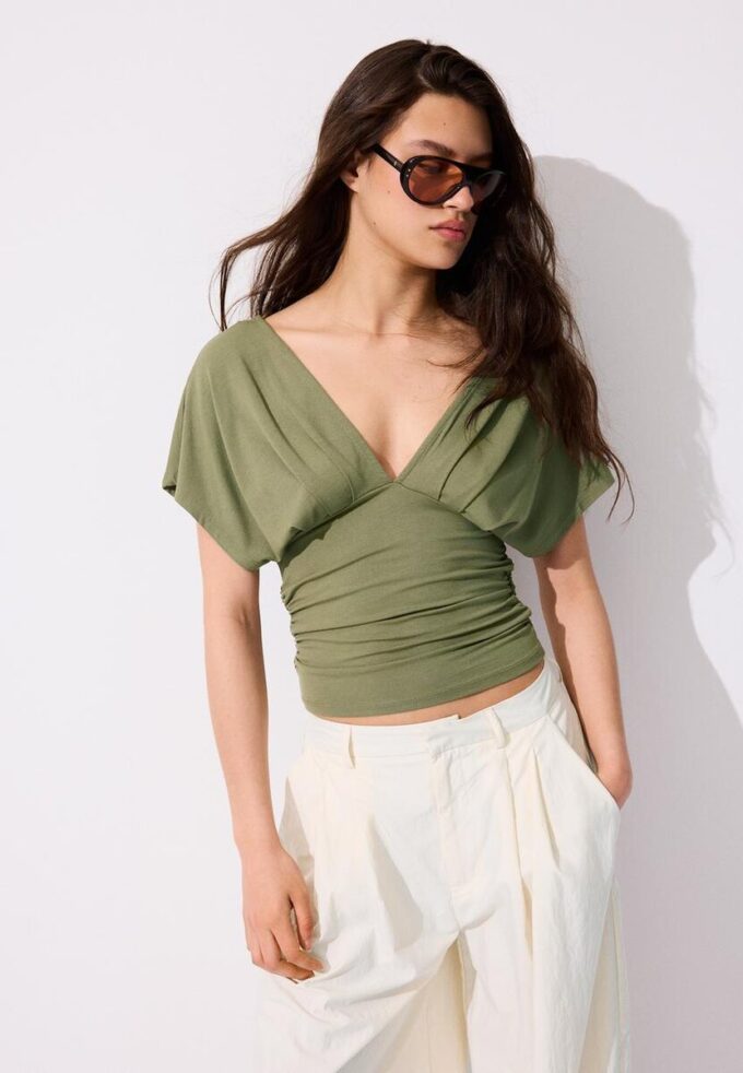 V-Neck Top with Sash