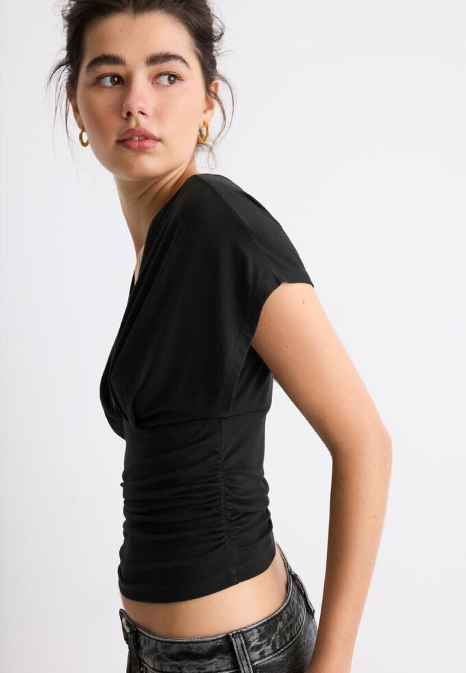 V-Neck Top with Sash
