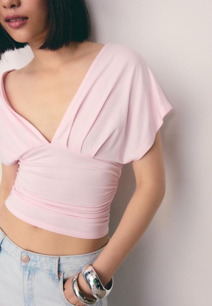 V-Neck Top with Sash