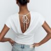 V-Neck Top with Sash