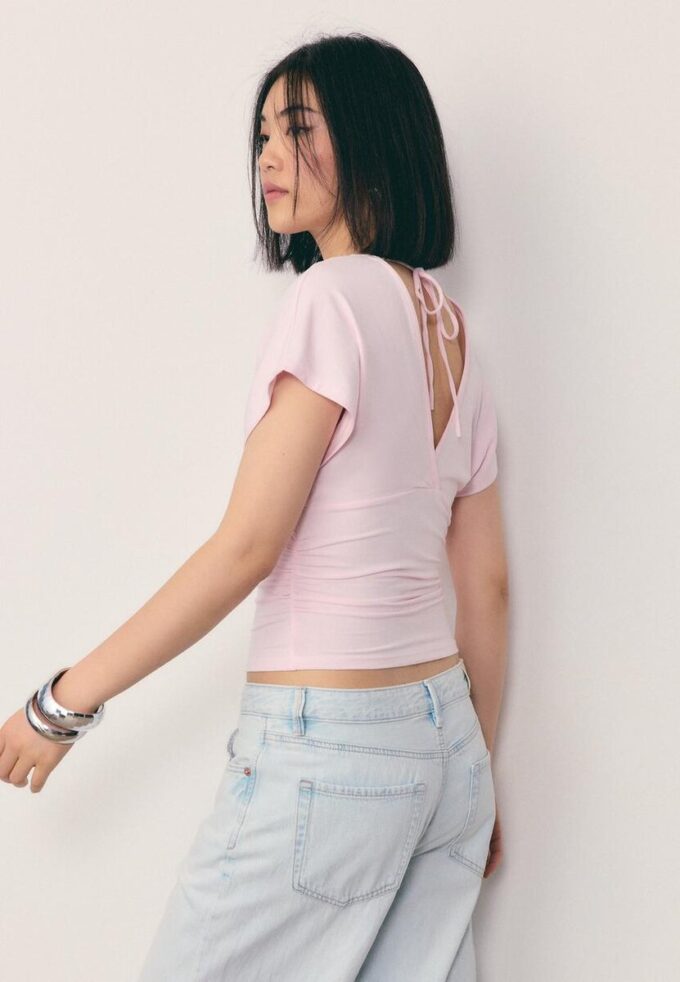 V-Neck Top with Sash