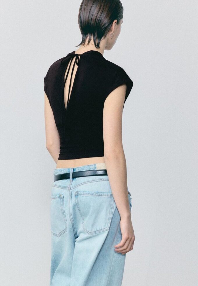 V-Neck Top with Sash