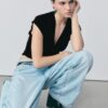 V-Neck Top with Sash