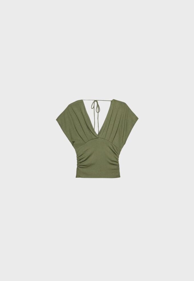 V-Neck Top with Sash