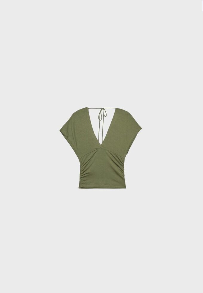 V-Neck Top with Sash