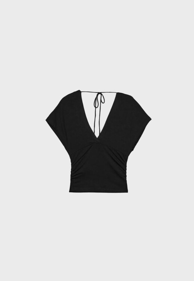 V-Neck Top with Sash
