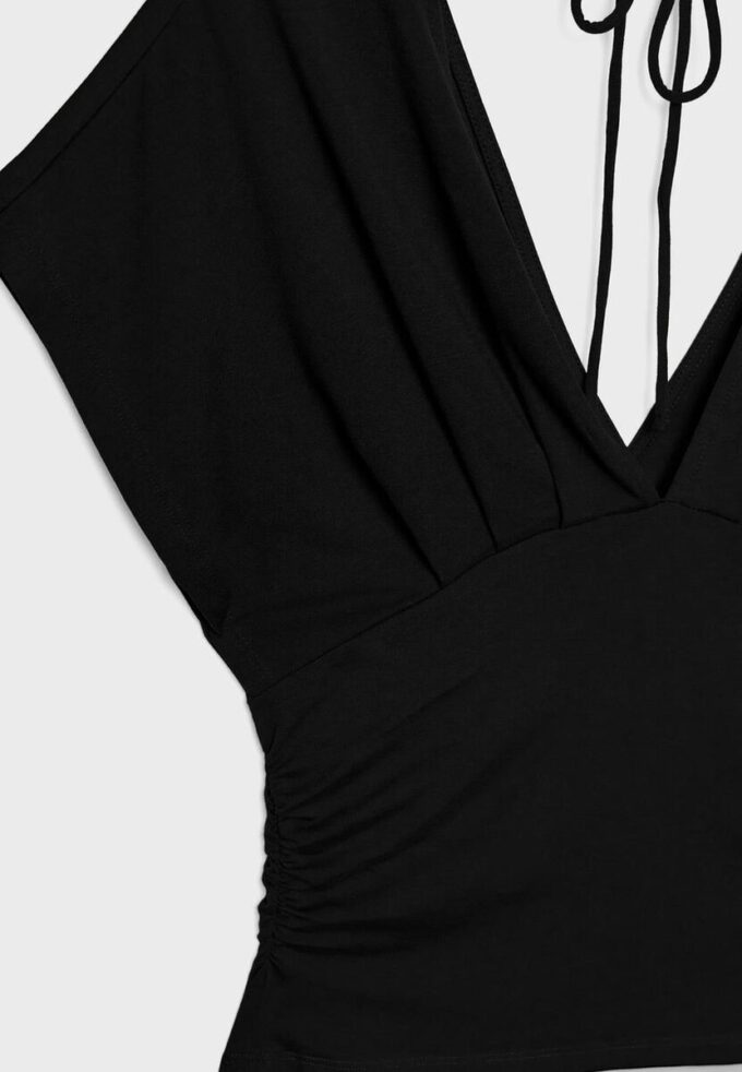 V-Neck Top with Sash