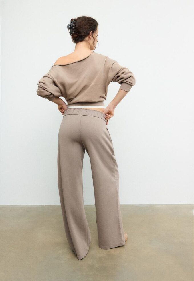 Washed Effect Straight-Leg Jogger Trousers Washed Effect Straight-Leg Jogger Trousers