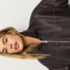 Washed Leather Effect Oversize Jacket Washed Leather Effect Oversize Jacket