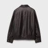 Washed Leather Effect Oversize Jacket Washed Leather Effect Oversize Jacket