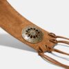 Wide Belt with Rosette and Fringes