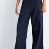 Wide-Leg Linen-Effect Trousers Wide-Leg Linen-Effect Trousers