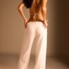 Wide-Leg Linen-Effect Trousers Wide-Leg Linen-Effect Trousers