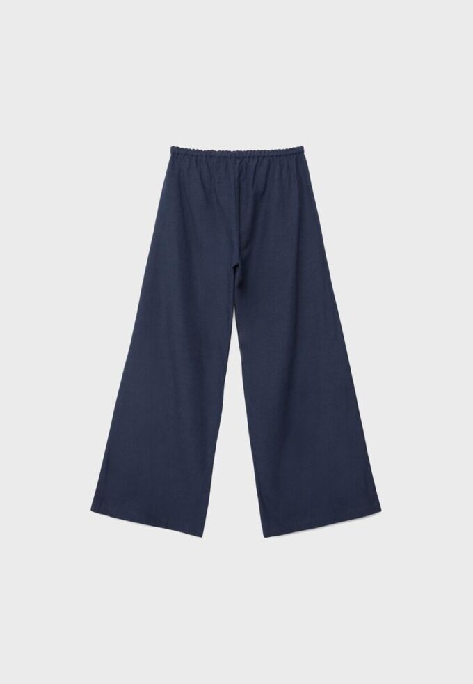 Wide-Leg Linen-Effect Trousers Wide-Leg Linen-Effect Trousers